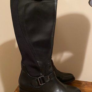 Tall ladies black leather boot Size 10